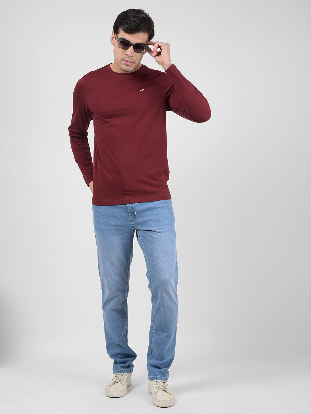 Numero Uno Men Solid Blue Jeans